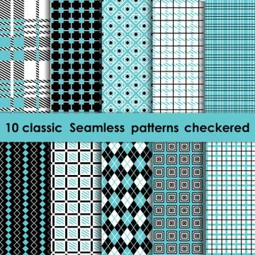 Plaid patterns classic Stock Illustration