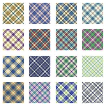 Plaid Patterns Collection Stock Illustration