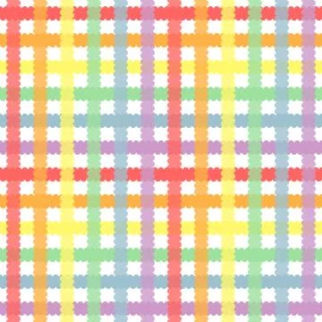 Plaid rainbow repeat pattern Stock-Illustration