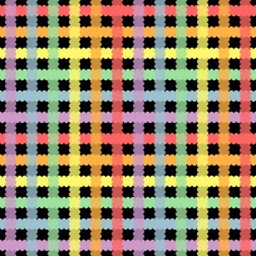 Plaid rainbow repeat pattern Stock Illustration