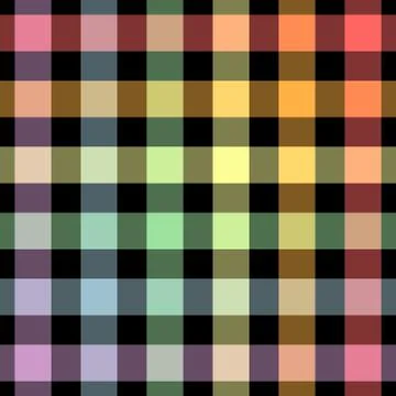 Plaid rainbow repeat pattern Stock Illustration