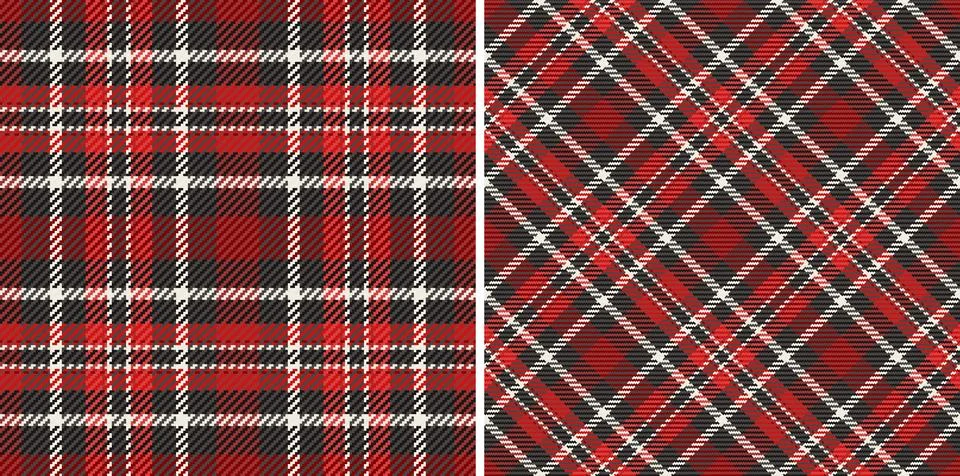 Plaid seamless fabric of check pattern background with a vector textile tar.. 库存插图
