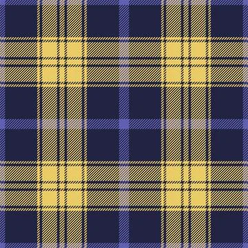 Plaid seamless pattern in blue. Check fabric texture. Vector textile print. Stock Illustration