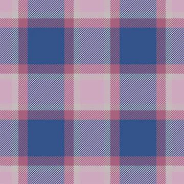 Plaid seamless pattern in blue. Check fabric texture. Vector textile print. Stock Illustration