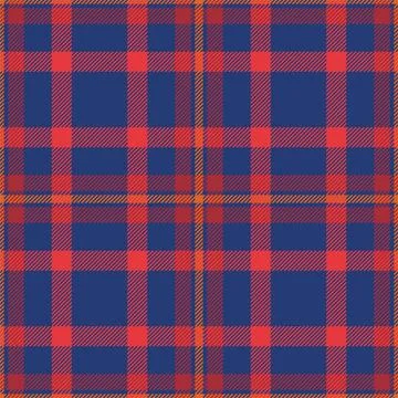 Plaid seamless pattern in blue. Check fabric texture. Vector textile print. Stock Illustration