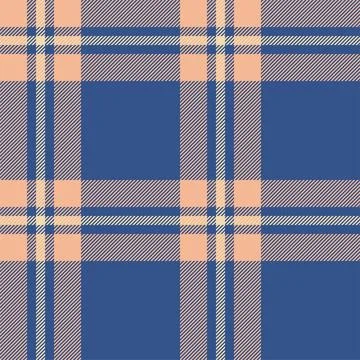 Plaid seamless pattern in blue. Check fabric texture. Vector textile print. Stock Illustration