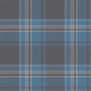 Plaid seamless pattern in blue. Check fabric texture. Vector textile print. Illustrazione stock