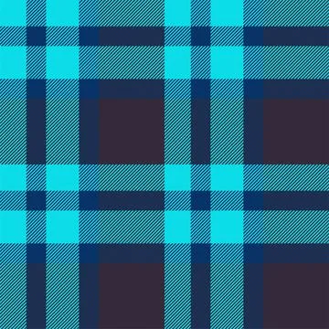 Plaid seamless pattern in blue. Check fabric texture. Vector textile print. Stock Illustration