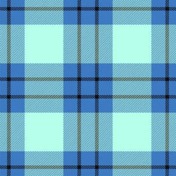 Plaid seamless pattern in blue. Check fabric texture. Vector textile print. Stock Illustration
