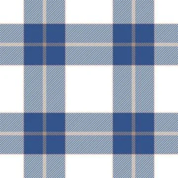 Plaid seamless pattern in blue. Check fabric texture. Vector textile print. イラスト素材