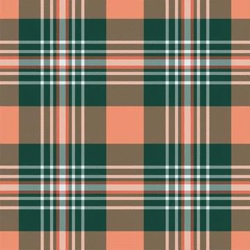 Plaid seamless pattern. Check fabric texture. Vector textile print. Stock Illustration