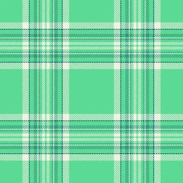 Plaid seamless pattern in green. Check fabric texture. Vector textile print. Stock Illustration