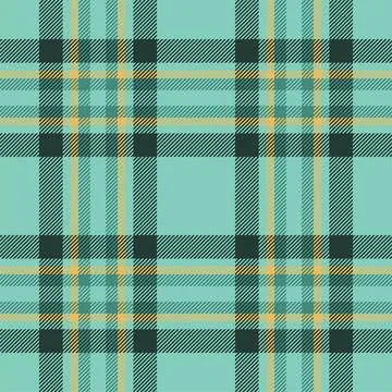 Plaid seamless pattern in green. Check fabric texture. Vector textile print. Stock Illustration