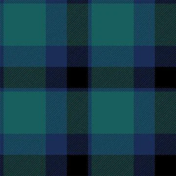 Plaid seamless pattern in green. Check fabric texture. Vector textile print. Stock Illustration