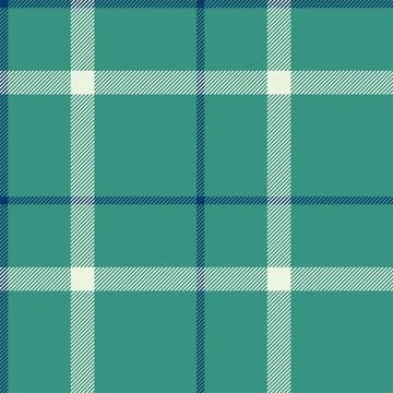 Plaid seamless pattern in green. Check fabric texture. Vector textile print. Stock Illustration