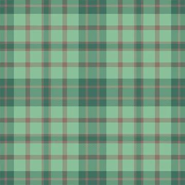 Plaid seamless pattern in green. Check fabric texture. Vector textile print. Stock Illustration