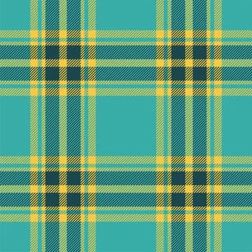 Plaid seamless pattern in green. Check fabric texture. Vector textile print. Stock Illustration