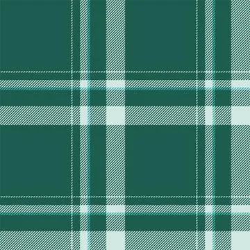 Plaid seamless pattern in green. Check fabric texture. Vector textile print. Stock Illustration