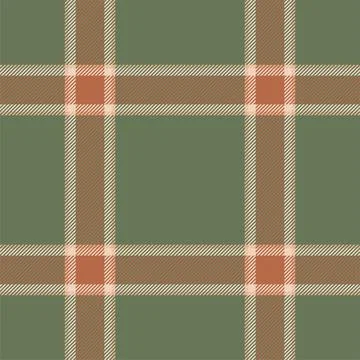 Plaid seamless pattern in green. Check fabric texture. Vector textile print. Stock Illustration