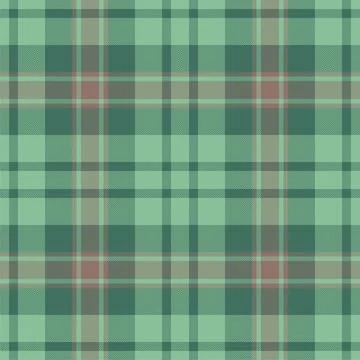 Plaid seamless pattern in green. Check fabric texture. Vector textile print. Stock Illustration