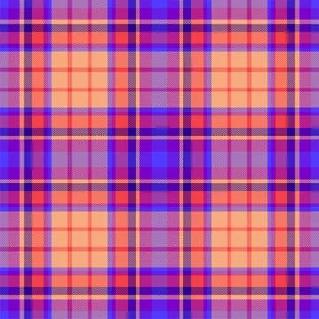 Plaid seamless pattern in pink. Check fabric texture. Vector textile print. Stock Illustration
