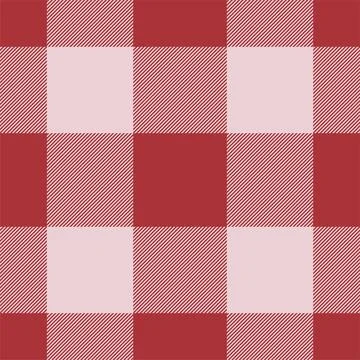 Plaid seamless pattern in red. Check fabric texture. Vector textile print. Stock Illustration