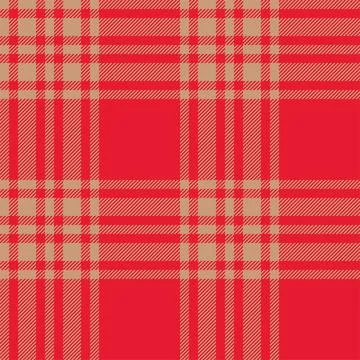 Plaid seamless pattern in red. Check fabric texture. Vector textile print. Illustrazione stock