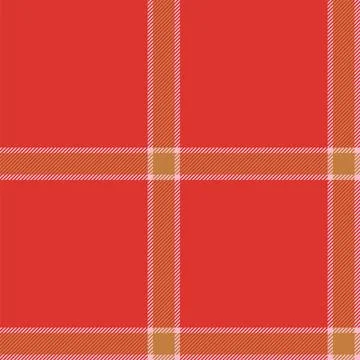 Plaid seamless pattern in red. Check fabric texture. Vector textile print. Stock Illustration