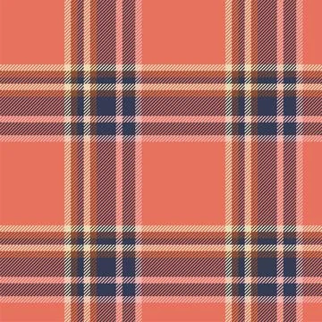 Plaid seamless pattern in red. Check fabric texture. Vector textile print. Stock Illustration