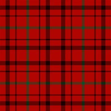 Plaid seamless pattern in red. Check fabric texture. Vector textile print. Stockillustratie