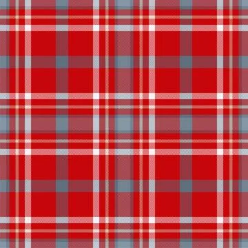 Plaid seamless pattern in red. Check fabric texture. Vector textile print. Stock Illustration