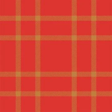 Plaid seamless pattern in red. Check fabric texture. Vector textile print. Stock Illustration