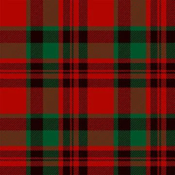 Plaid seamless pattern in red. Check fabric texture. Vector textile print. イラスト素材