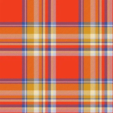 Plaid seamless pattern in red. Check fabric texture. Vector textile print. Stockillustratie