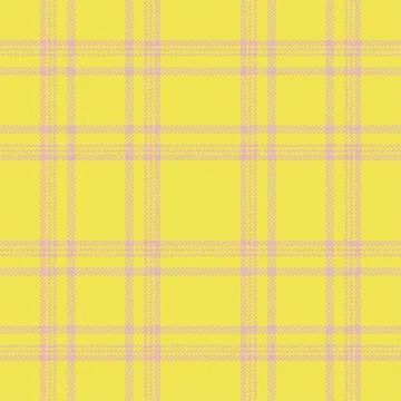 Plaid seamless pattern in yellow. Check fabric texture. Vector textile print. Illustrazione stock