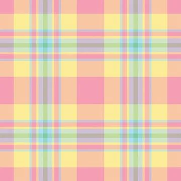 Plaid seamless pattern in yellow. Check fabric texture. Vector textile print. Illustrazione stock