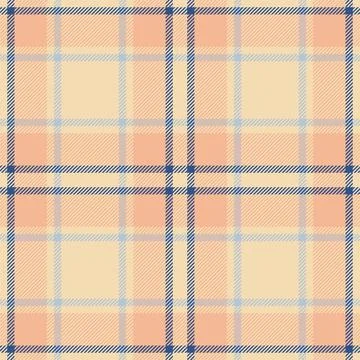 Plaid seamless pattern in yellow. Check fabric texture. Vector textile print. Stock Illustration
