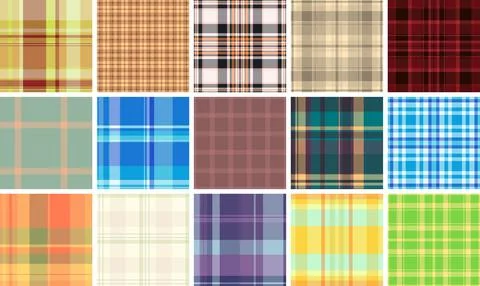 Plaid set created for digital shirt mockups. Ideal for online stores, e-comme 스톡 일러스트