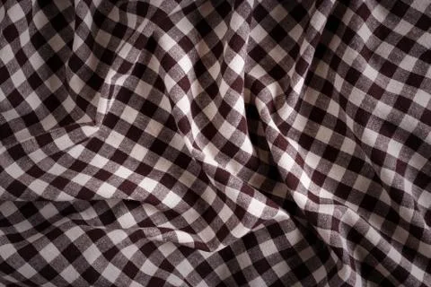 Plaid tablecloth background Stock Photos