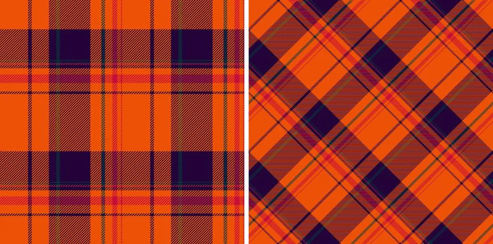 Plaid textile fabric of vector pattern tartan with a seamless check texture.. Stock Illustration