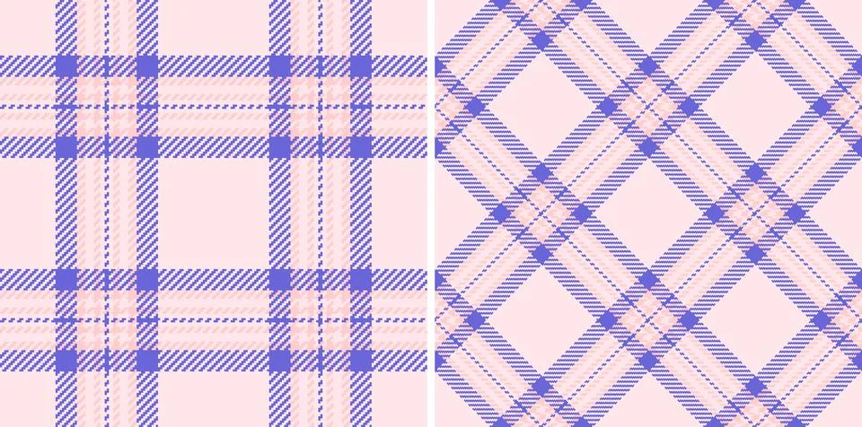 Plaid texture fabric of check pattern vector with a tartan seamless textile.. Stock Illustration