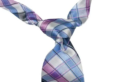 Plaid Tie with Winksor Knot 스톡 사진