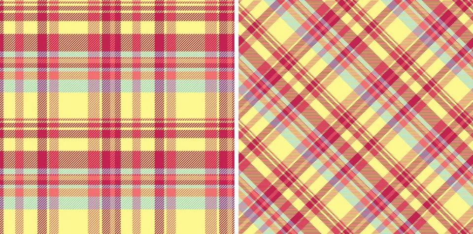 Plaid vector background of seamless fabric textile with a pattern check tex.. 스톡 일러스트