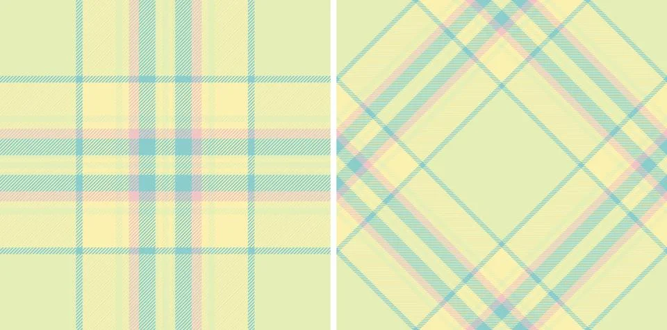 Plaid vector check of texture seamless fabric with a background textile pat.. Illustrazione stock