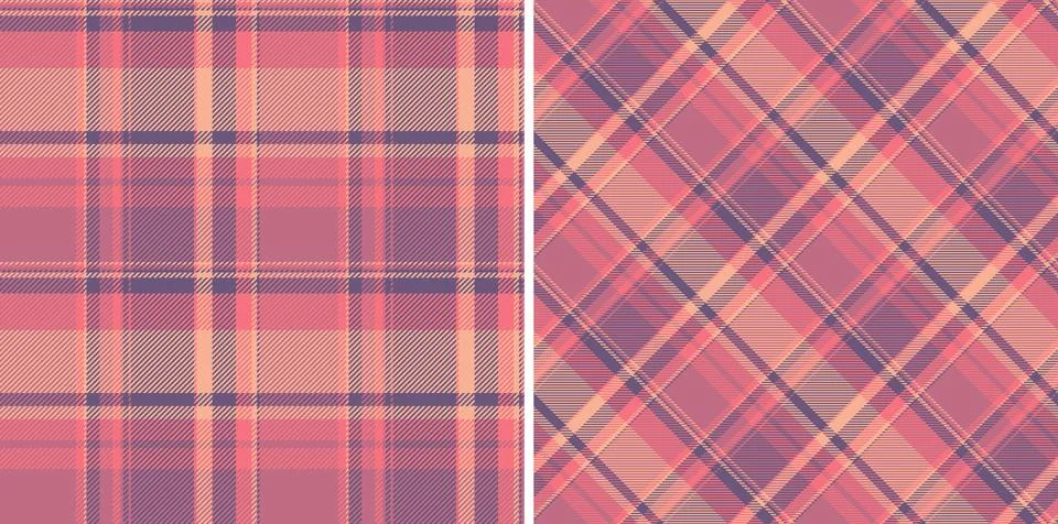 Plaid vector pattern of background texture seamless with a textile fabric c.. Stock Illustration