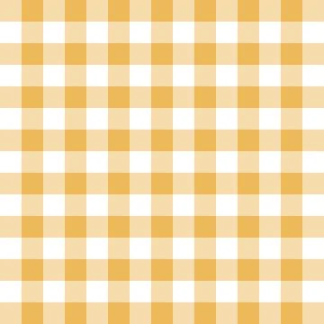 Plaid vector seamless texture. Yellow pattern in box. Stock Illustration