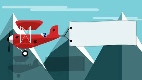 Plain with banner Illustration