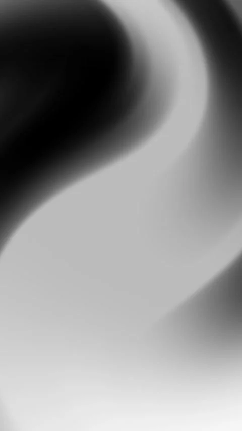 Plain black background with blurred white waves create an abstract flowing elega Video stock 327541779