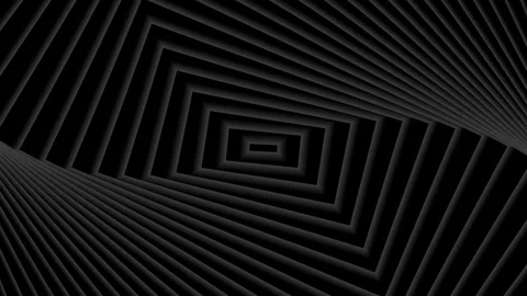 Plain black background featuring a black and white geometric pattern of lines Stock Footage 309566468