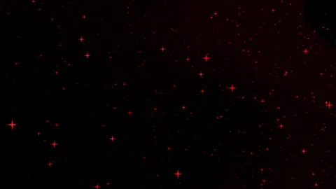 Plain black background featuring bright red shimmering celestial star clusters g Vidéo 341786057